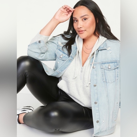 NWOT! High-Rise Black Faux Leather Leggings for Women 💛 - Picture 5 of 11